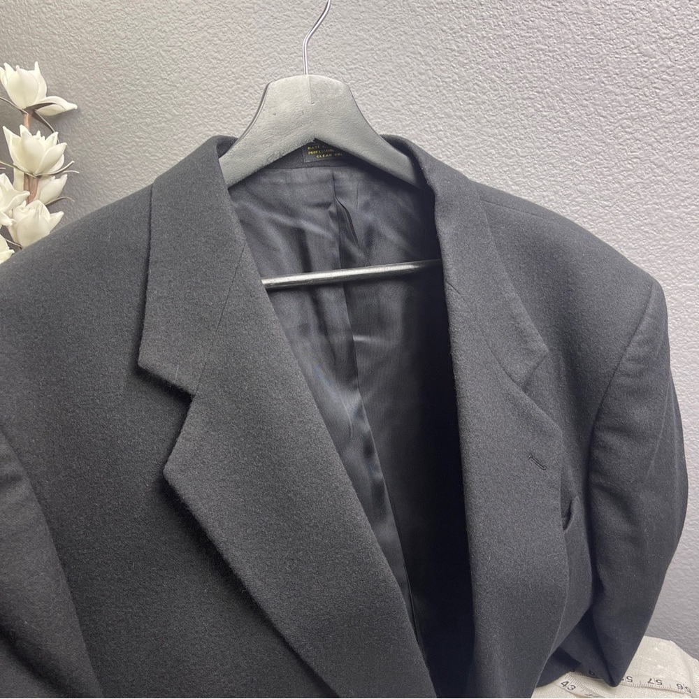 Oscar de la renta studio wool suit coat black men - Picture 8 of 12